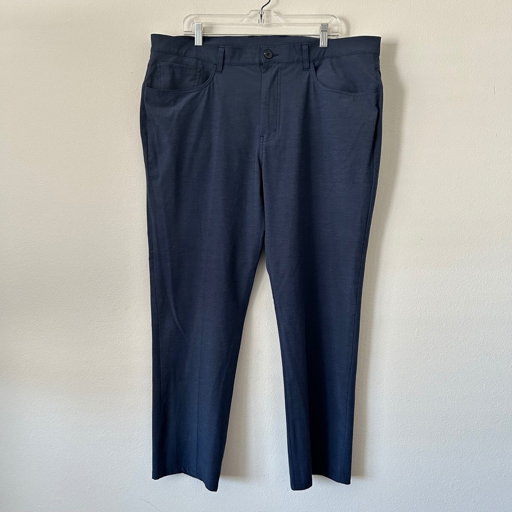 TravisMathew Open to Close Pants Mens Navy Blue Performance Golf Trousers 42x30